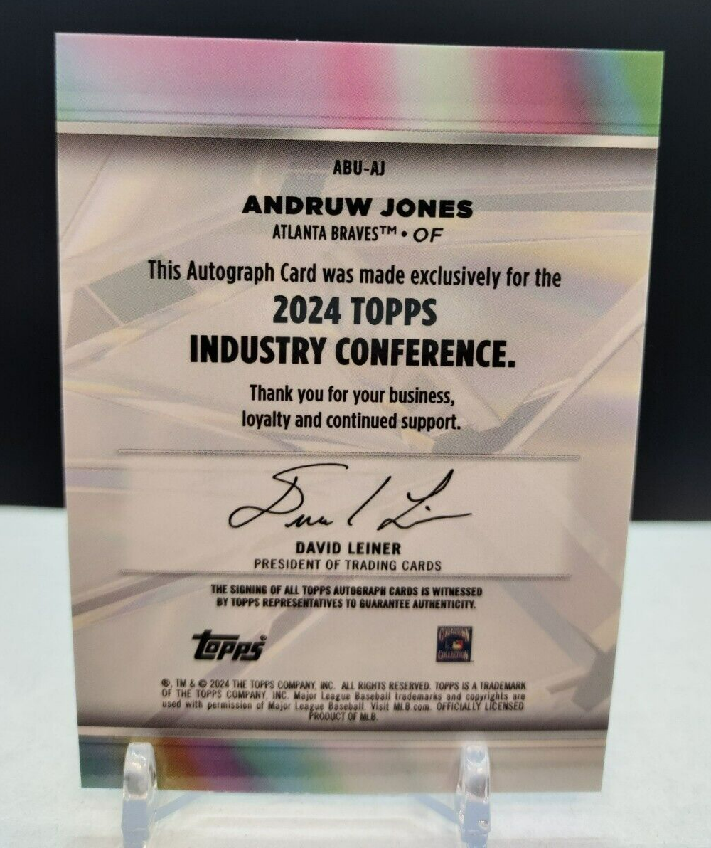 ANDRUW JONES AUTO 2024 Topps Industry Conference On-Card ABU-AJ