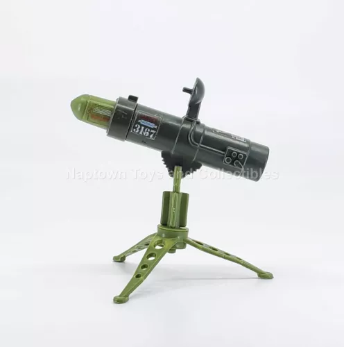 GI JOE 1984 BIVOUAC Battle Station ROCKET LAUNCHER w/TRIPOD & ROCKET w/STICKERS
