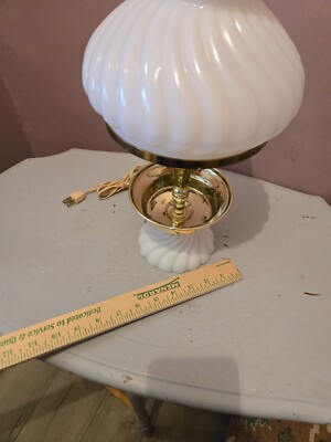 Vintage Milk Glass Lamp | eBay