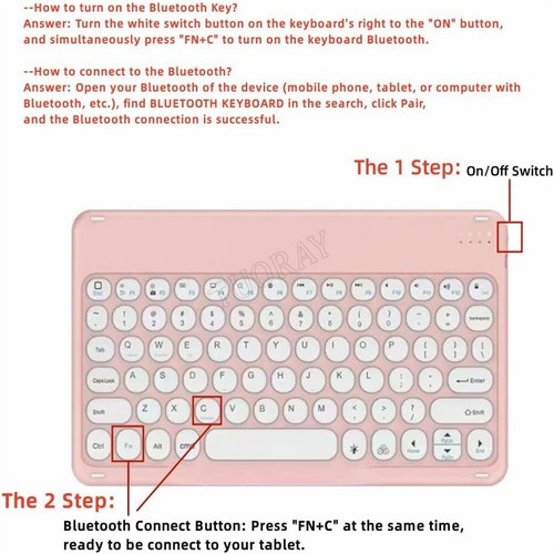 Bluetooth Keyboard Case Mouse For iPad 11th/10/9/8/7/6 Gen Air 6 5 4 Pro 11 10.5 - Picture 9 of 37