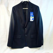 Haggar Men's Smart Wash Repreive Black Suit Jacket / Blazer 40L Slim