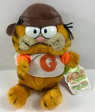 Vtg 1978 Garfield Armchair Athlete Bean Bag Football Plush Stuffed Animal w/Tag