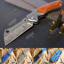 BUCHSHOT KNIFE CLEAVER CAMPING HUNTING Assisted Pocket Folding Knife RAZOR Blade