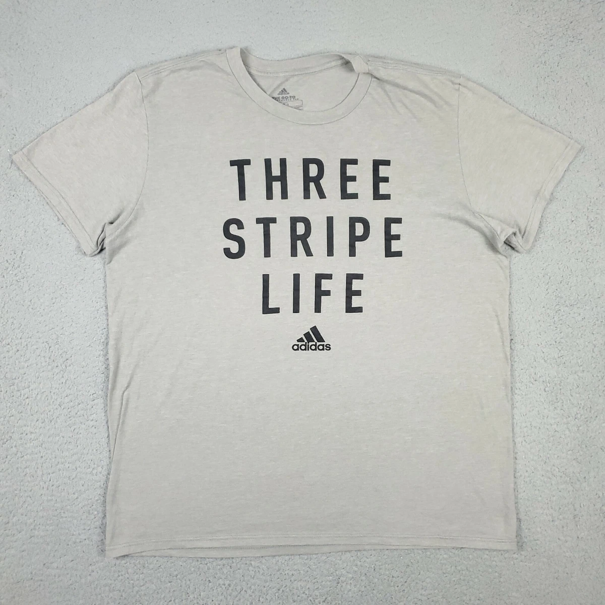Adidas three sales stripe life shirt