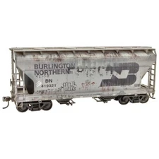 Micro Trains ~ HO Scale ~ Burlington Northern Ex Frisco Weathered Covered Hopper