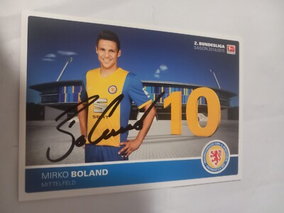 Signierte AK Mirko Boland Eintracht Braunschweig NEU 