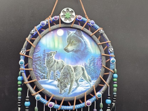 Bradford Exchange James Meger Illuminated LED Dreamcatcher Aurora Borealis Decor - Picture 5 of 19