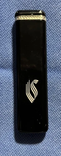 Vintage Lighter Virginia Slims Slimline Refillable Butane Black Needs New Seal