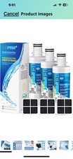 Refrigerator Water Filter 3 Pack for LG ADQ74793501 LT1000PC  Air Filter