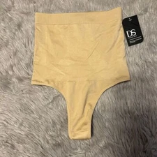 DS Dream Slim Shapewear Thong Womens Size XL-XXL Tan Shaping Bottom Panty