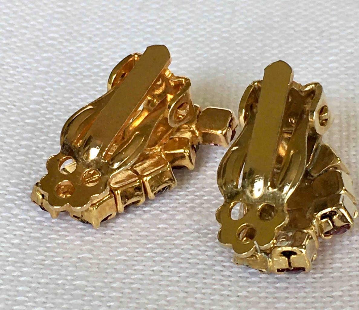 Vtg. 3 Interlocking Ring Rhinestone Deco. Circle … - image 5