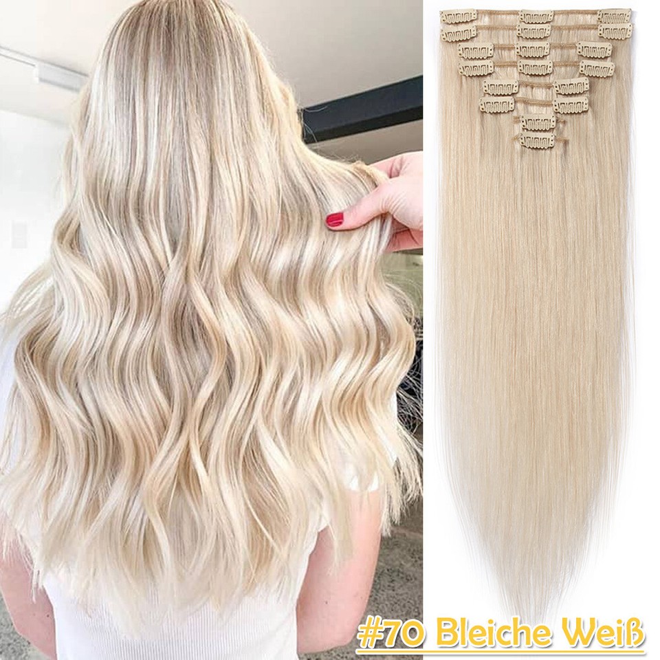 Clip-in Haarverlängerungen – 100% Remy-Echthaar, 50,8 Cm, 8 Tressen
