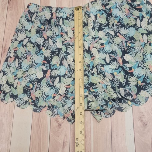 LC LAUREN CONRAD Shorts Scalloped Lined Pull On Womens M Multicolored Pockets - Picture 7 of 9