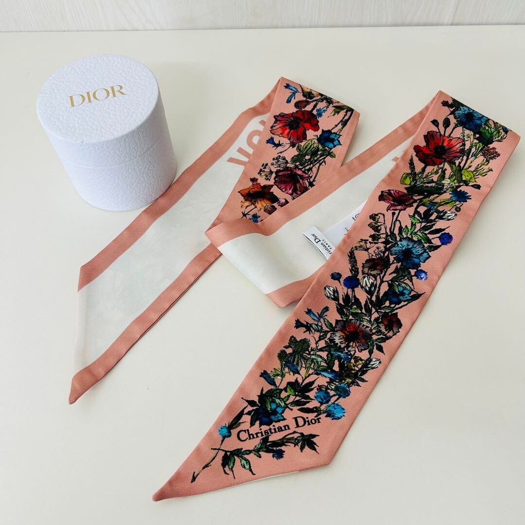 Christian Dior DIOR D-MILLEFIORI Mitzah Scarf Flower Pattern