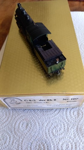 FERRO SUISSE :LOCO VAPEUR G4/5 No 107 des Rh B . 1:87 Hom .Box. LAITON. - Photo 2/11