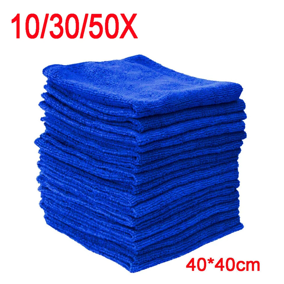10-50Pc Microfibre Cloths Cleaning Microfiber Car Detailing Wash Polishing Cloth - Image 2 of 4