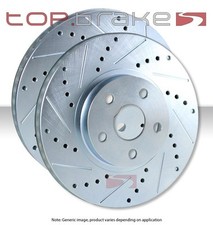 REAR Performance Cross Drilled Slotted Brake Disc Rotors TB31479