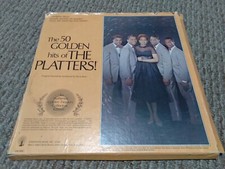 THE PLATTERS 50 GOLDEN HITS 4 LP BOX SET 1975 EX/VG