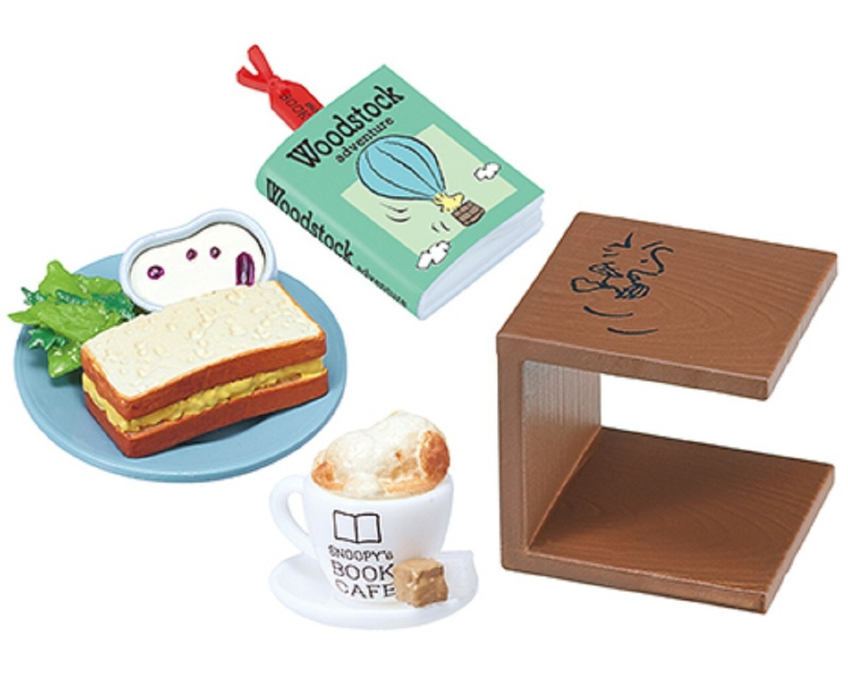 Re-ment Peanuts Snoopy's Book Cafe Tea Time Sandwich coffee soft