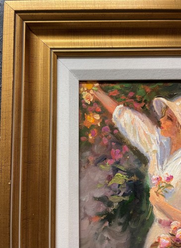 Robert Lui "Morning Pick" Hand Signed Framed Original Oil Flowers Art New! - Picture 4 of 5