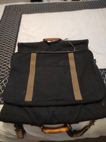 Dakota By Tumi Vintage Black 20" Nylon/Canvas/Leather Multipocket Garmet Bag - Picture 13 of 20