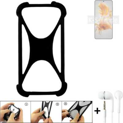 Bumper für Huawei Mate 50E Silikon Hülle Softcase + earphones Stoßschutz Kant