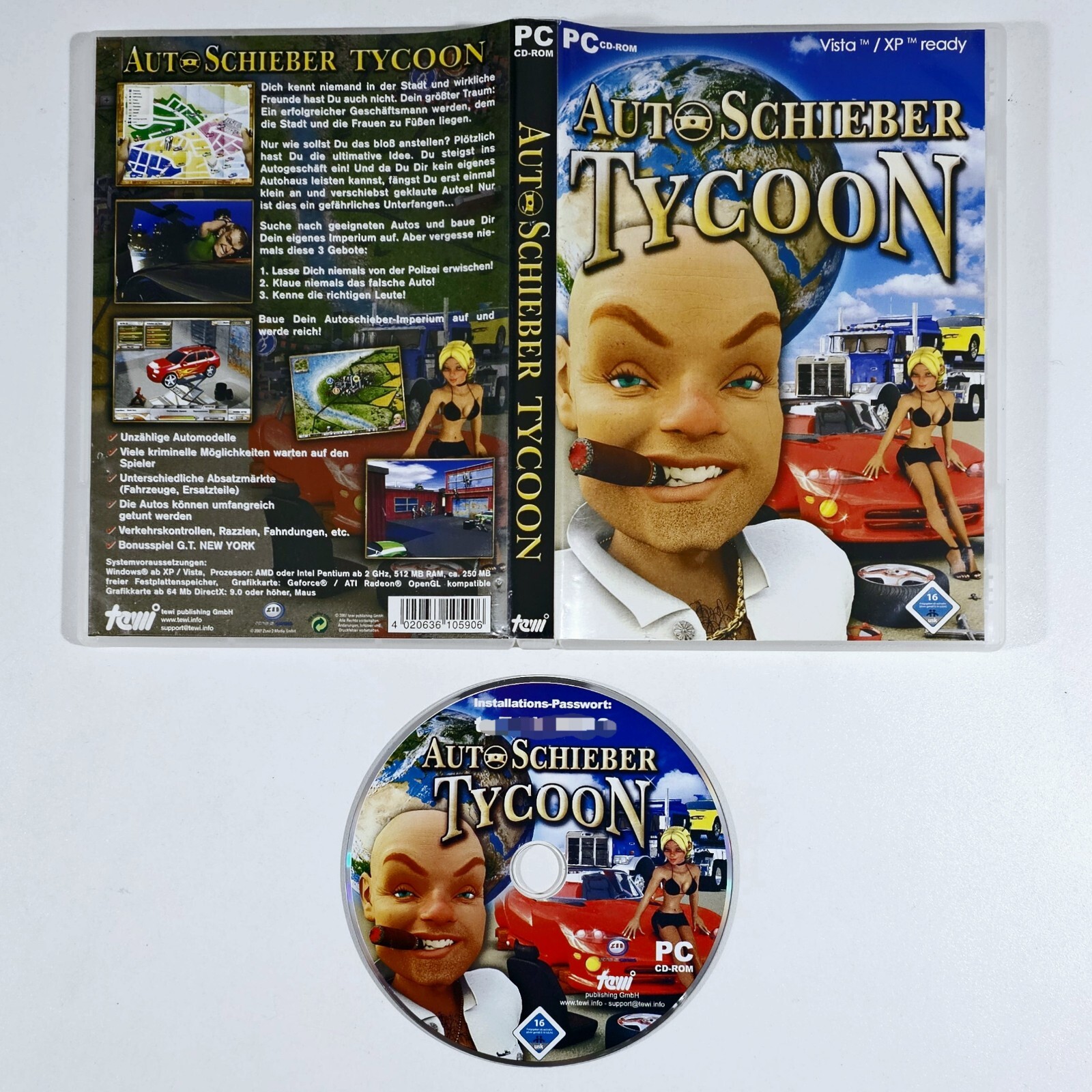 PC CD-Rom tactics game AUTO SLIDER TYCOON German. Gang Crime Police Raid