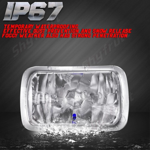 Fit Ford F-100 Custom/Ranger Pickup 1978-83 100W 2pcs 7x6inch 5x7 Led Headlights - Picture 3 of 18