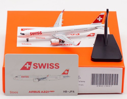 JC Wings Swiss Air Airbus A321NEO HB-JPA 1:400 DIECAST Aircraft Pre-built Model - Picture 11 of 12