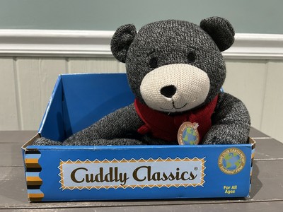 Dan Dee Cuddly Classics Sock Monkey Bear 17  Stuffed Plush w/ Red Scarf - NIB