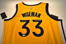 JAMES WISEMAN Signed & Inscribed NIKE Authentic Jersey WARRIORS Beckett BAS
