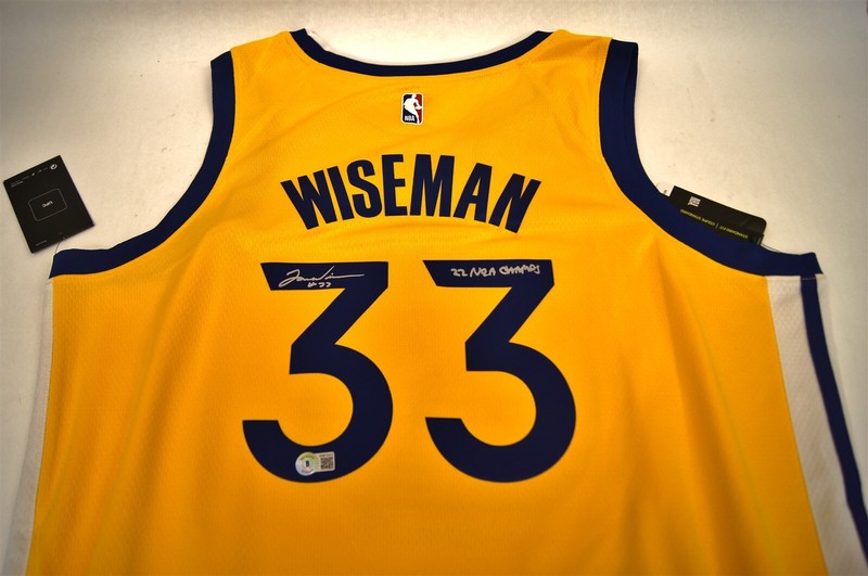 JAMES WISEMAN Signed & Inscribed NIKE Authentic Jersey WARRIORS Beckett BAS