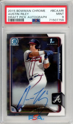2015 BOWMAN CHROME AUSTIN RILEY DRAFT PICK AUTO PSA 9 | eBay