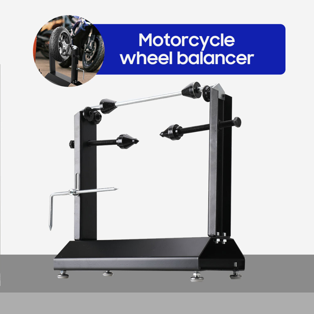 Custom Balancer ブラック Motorcycle Rim Tire Wheel Balancer Balancing Spin Statics