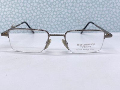 Eschenbach Brille Herren Damen Silber Rechteckig Titanium Halbrand 3531