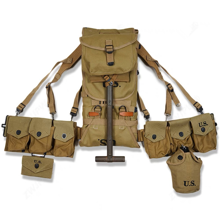 WWII WW2 US ARMY PARATROOPER MILITARY GEAR 1942 M1928 FIELD