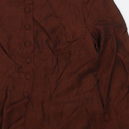 Richards Womens Brown Jacket Size 16 Button - Picture 10 of 12