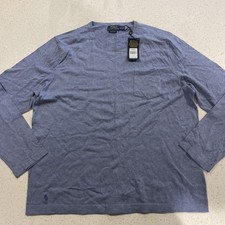 NWT Polo Ralph Lauren Blue T Shirt Blue Pony Logo Pocket custom slim fit XXL