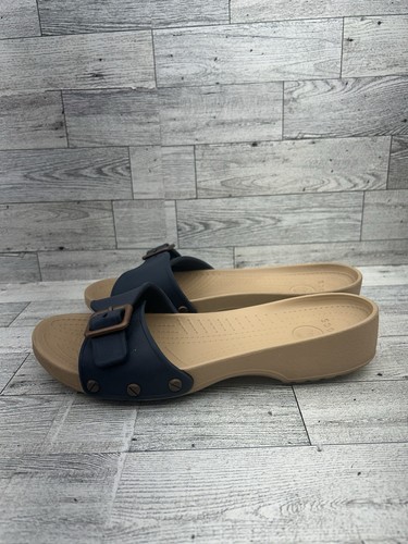 Crocs Sandals Women's Size 7 with Buckle Strap Tand with Blue Strap - Picture 3 of 11