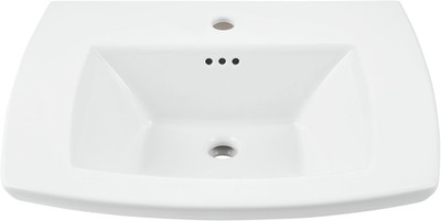Edgemere White Bathroom Console Table Top with Center Hole