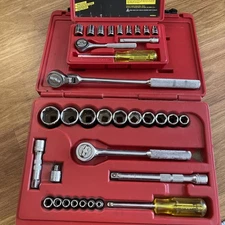 Stanley Proto Challenger General Service 1/4” & 3/8” Socket Sets Swivel Ratchet
