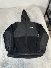 The North Face Women  s Black Denali Hooded Zip Sweater Jacket Size Small
