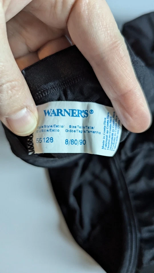 NWOT Vtg Warner's 90s Y2K Second Skin String Bikini Panties L Sz 8 Briefs Wet - Image 4 of 4