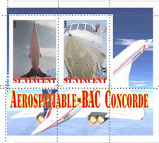 Stamp block Aerospatiable-BAC Concorde St.Vincent 2012 Aviation issue