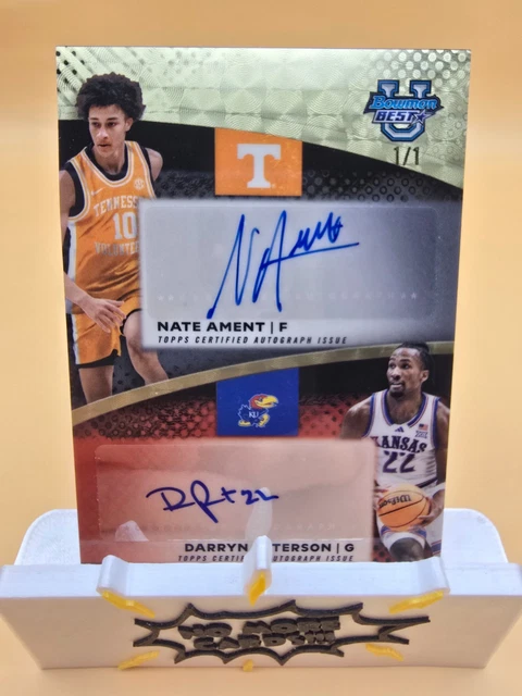 2025-26 Bowman's Best U Darryn Peterson Nate Ament Dual Auto Superfractor 1/1