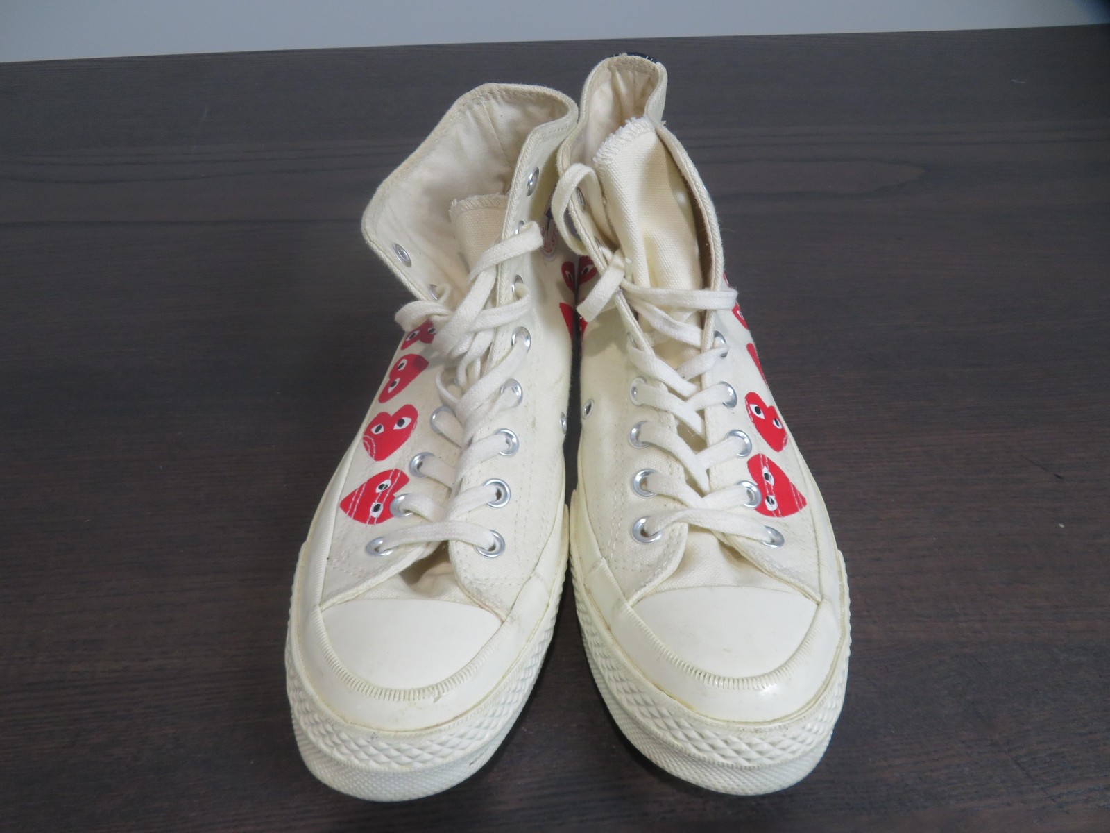 Converse x Comme des Garçons Play Shoes Womens 9 Multi Heart Sneaker White thumbnail 2