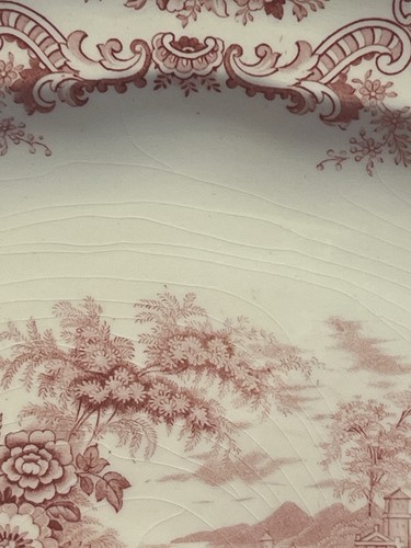 Maddock, John & Sons China BOMBAY-RED (SCALLOPED) 17" Oval Serving Platter - Picture 18 of 21