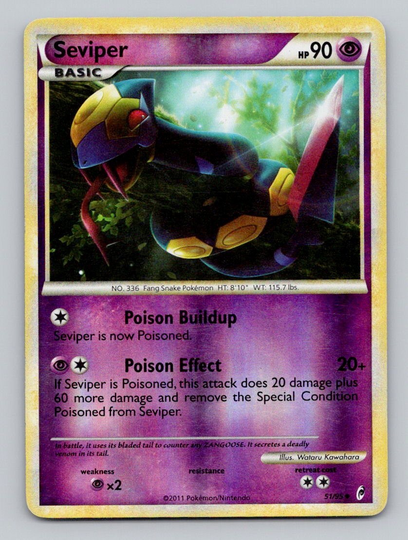Reverse Holo Seviper 51/95 Uncommon Call of Legends Pokemon
