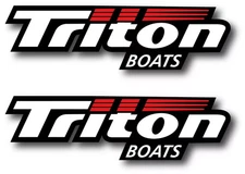 2X TRITON BOATS LOGO DECAL STICKER 3M USA MADE TRUCK CAR FISHING BASS SPONSOR