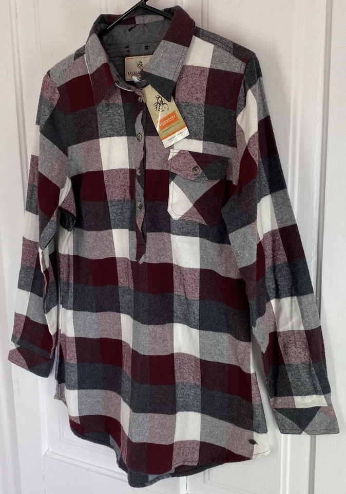 Legendary Whitetails (Womens Large) Firelight Popover Flannel Tunic Plaid Shirt - Image 2 of 4